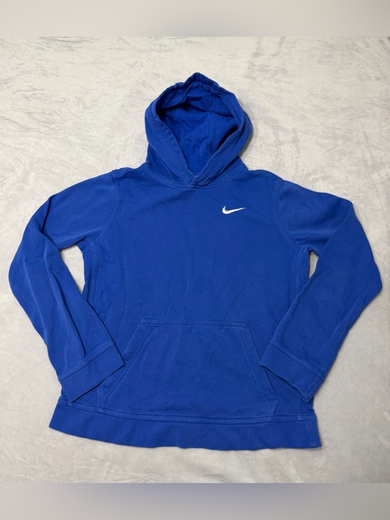 Nike Other - Nike Sportswear Blue White Embroidered Swoosh Pullover Hoodie Sweatshirt Boy XL
